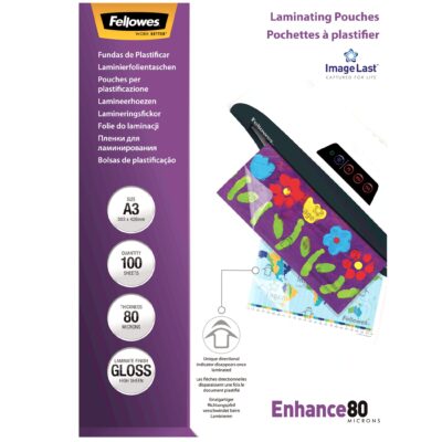 ImageLast A3 80 Micron Laminating Pouch – 100 pack