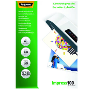 A3 100 Micron Laminating Pouch – 100 pack