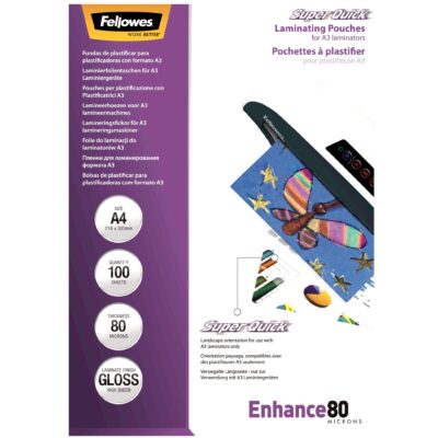 SuperQuick Laminating Pouch – A4 Glossy 80 Micron